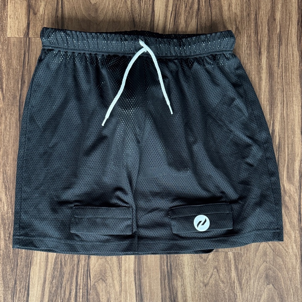 Black Mesh Athletic Shorts w/ Protective Cup